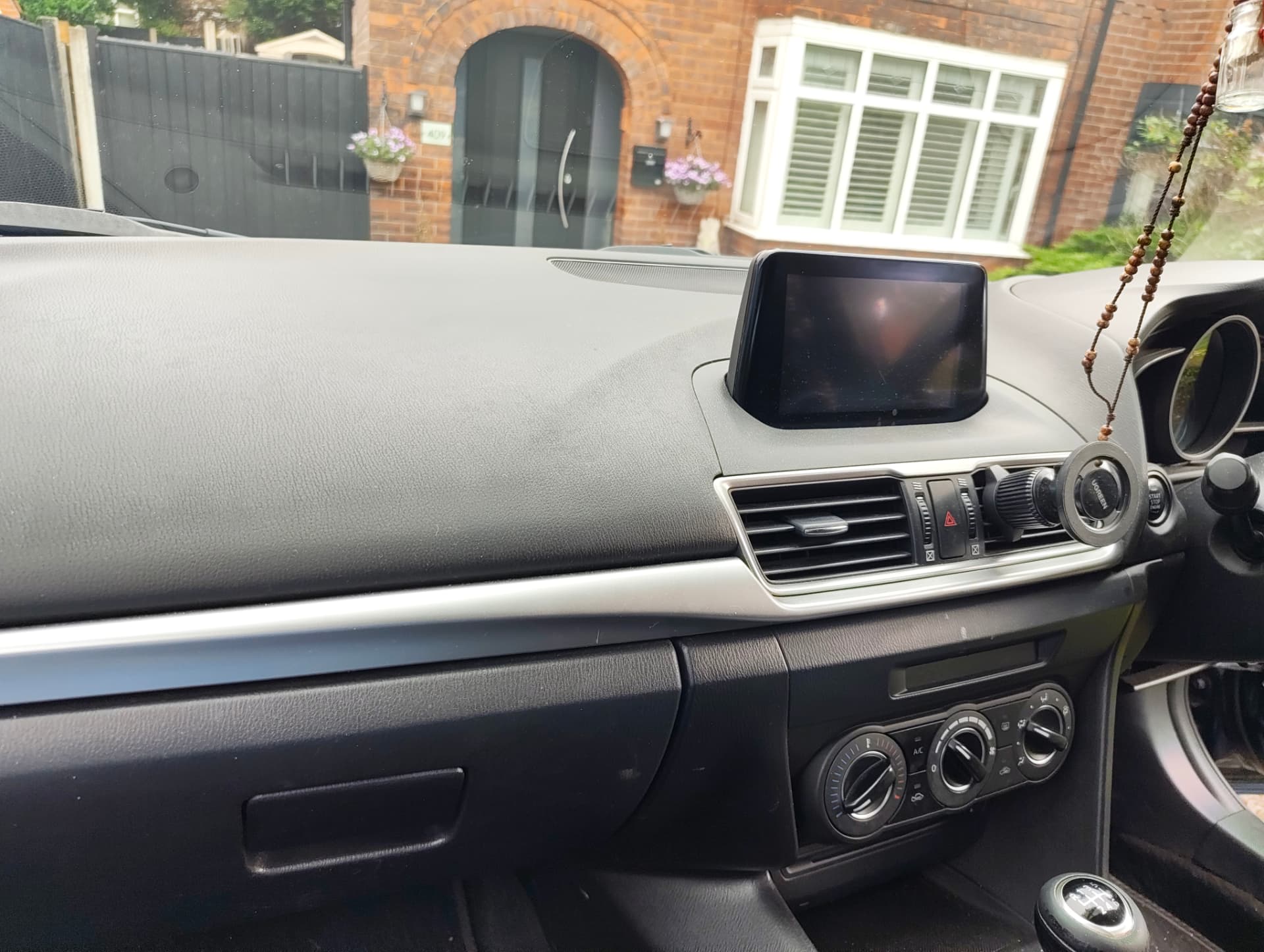 Clean dashboard after interior detailing
